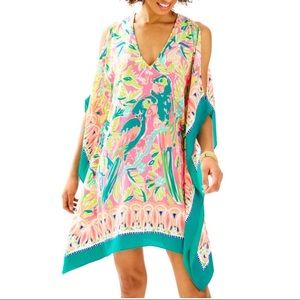 Atlin silk Caftan - Bird of Paradise